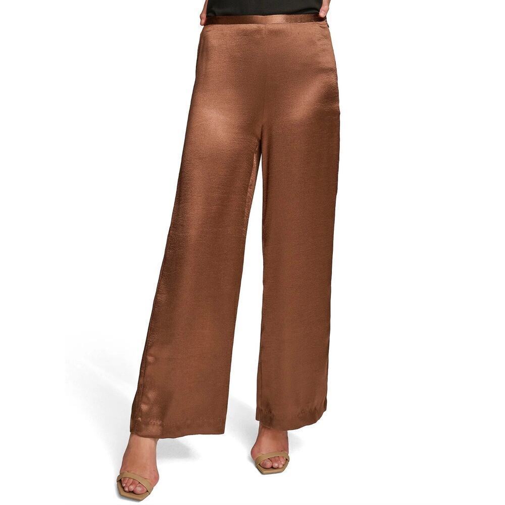Donna Morgan Wide Leg Brown Pants, Size 16